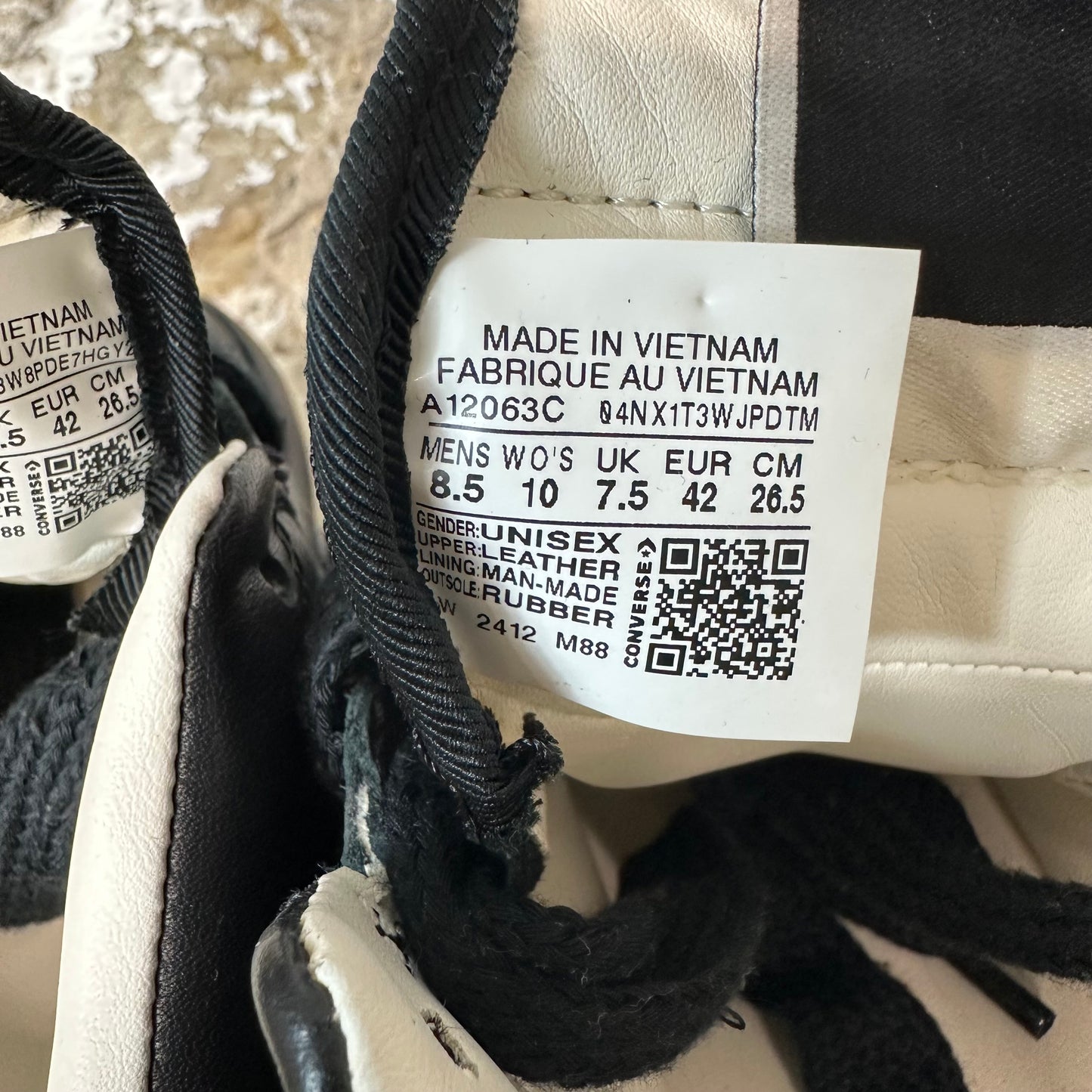 Rick Owens Low TurboWPN Black Cream Sneaker Sz 8.5