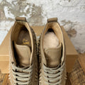 Christian Louboutin High Beige Leather Spike Sneaker Sz 11 (44)
