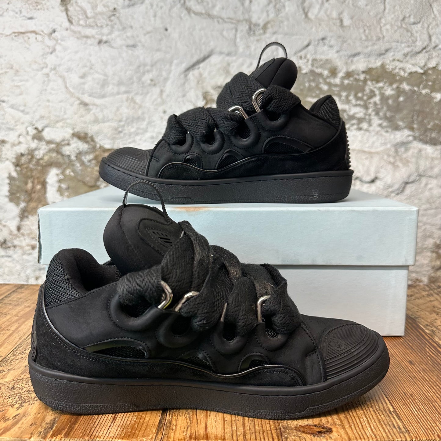 Lanvin Curb Triple Black Sneaker Sz 7 (40)