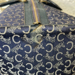 Celine Blue Monogram Canvas Duffle Bag