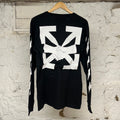Off White Handshake L/S T-Shirt Black Sz L