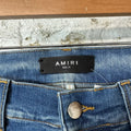Amiri Plain Blue Honeycomb Denim Jeans Sz 31