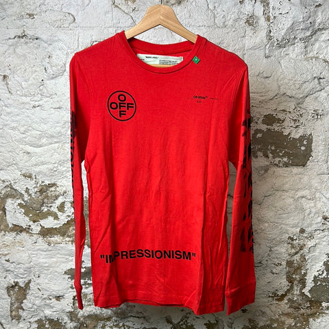 Off White Red Impression L/s Red Sz XS
