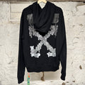 Off-White Melting Cross Black Hoodie Sz XL