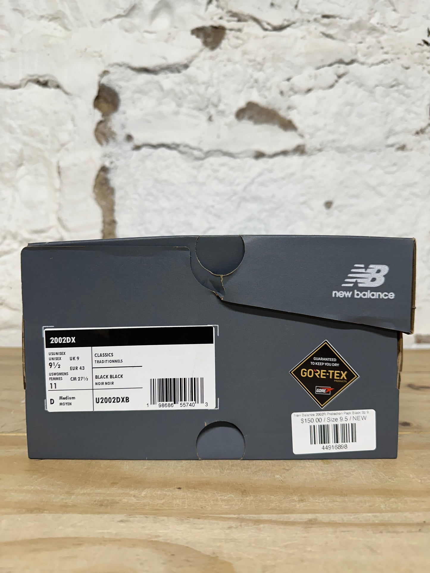 New Balance 2002R Protection Pack Black Sz 9.5 DS