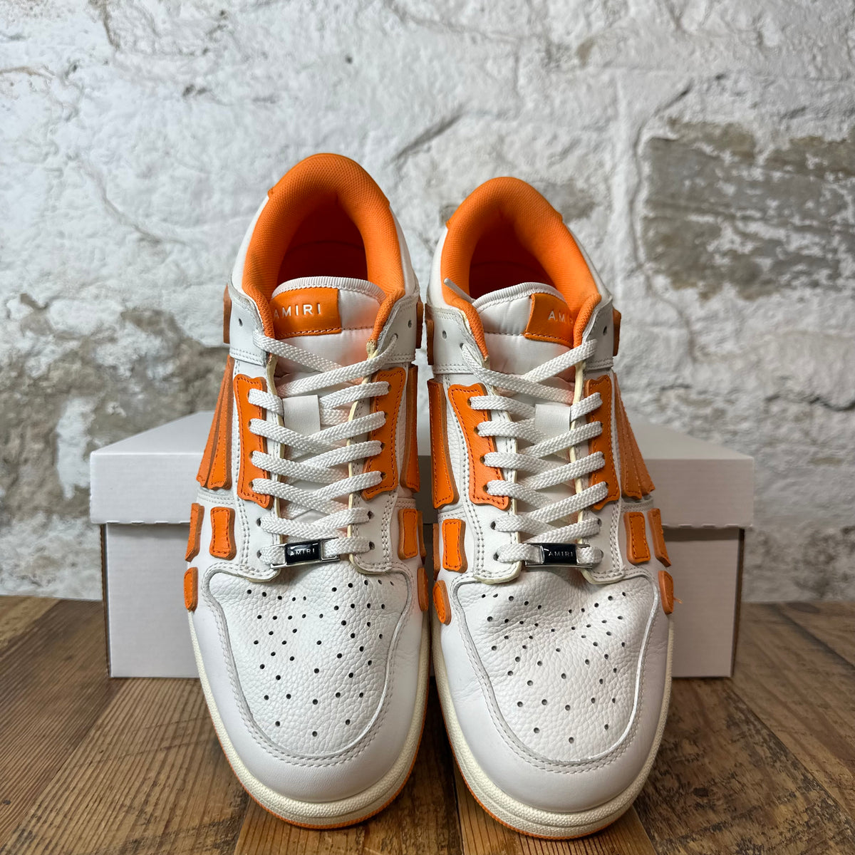 Amiri Orange Skeleton White Sneaker Sz 12 (45)