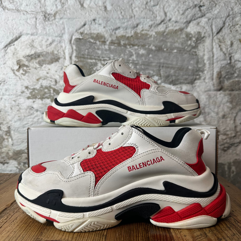 Balenciaga Triple S White Red Black Sneaker Sz 10 (43)