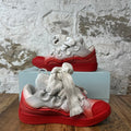 Lanvin Curb White Red Dyed Sneaker Sz 9 (42)