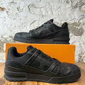 Louis Vuitton Black Monogram Trainer Sneaker Sz 13.5 (12LV)