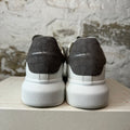Alexander McQueen Grey Croc Suede Tab White Sneaker Sz 8 (41)