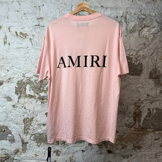 Amiri Black AM T-shirt Pink Sz L