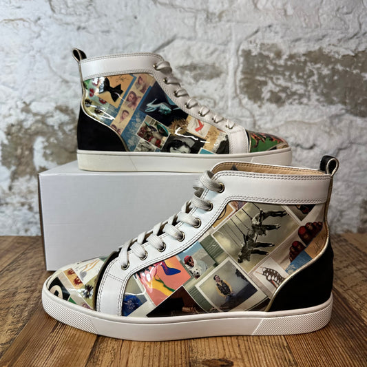 Christian Louboutin High Patent Print White Sneaker Sz 9.5 (42.5)