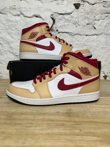 Air Jordan 1 Mid Cardinal Red Sz 13 DS