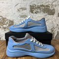 Prada Americas Cup Royal Blue Patent Black Sneaker Sz 7