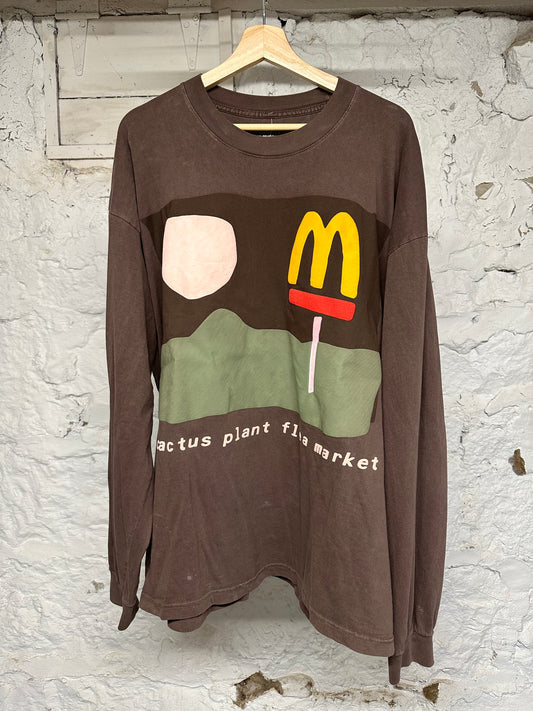 CPFM Mcdonalds Brown L/S T-Shirt Sz 2XL