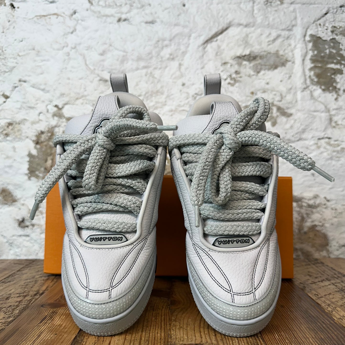 Louis Vuitton Grey Skate Sneaker Sz 7.5 (6LV)
