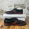Gucci Tennis 1977 Black GG Monogram Sneaker Sz 10.5