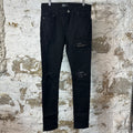 Amiri MX1 Multicolor Paisley Black Denim Jeans Sz 33