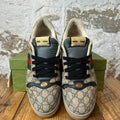 Gucci Beige Ebony GG Monogram Screener Sneaker Sz 11