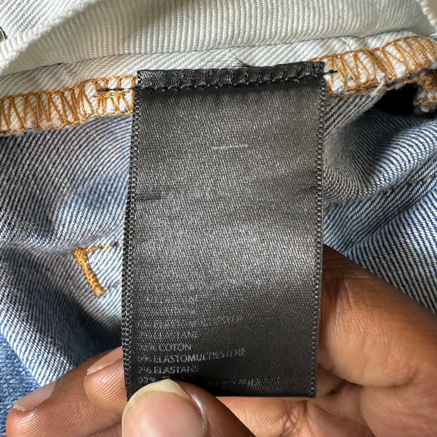Amiri White Stripe Light Blue Denim Jeans Sz 33