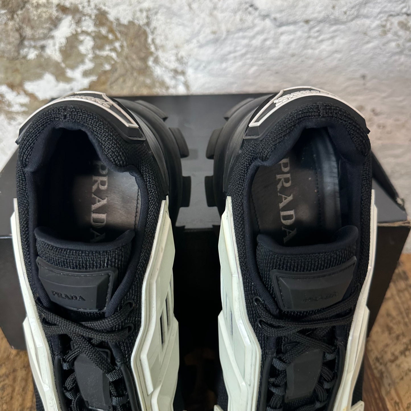 Prada Cloudbust Thunder Black White Sneaker Sz 11
