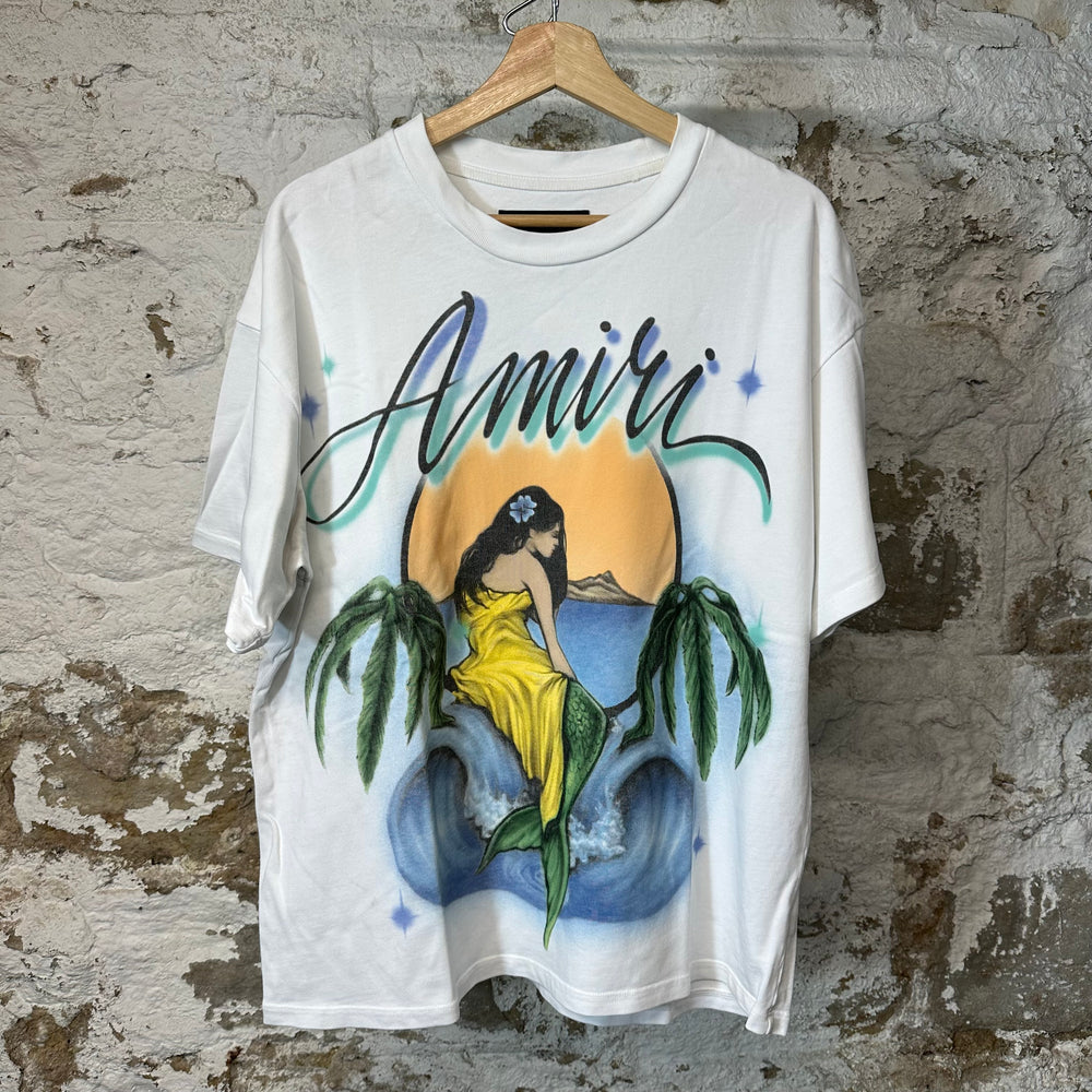 Amiri Mermaid Sunset White T-Shirt Sz S