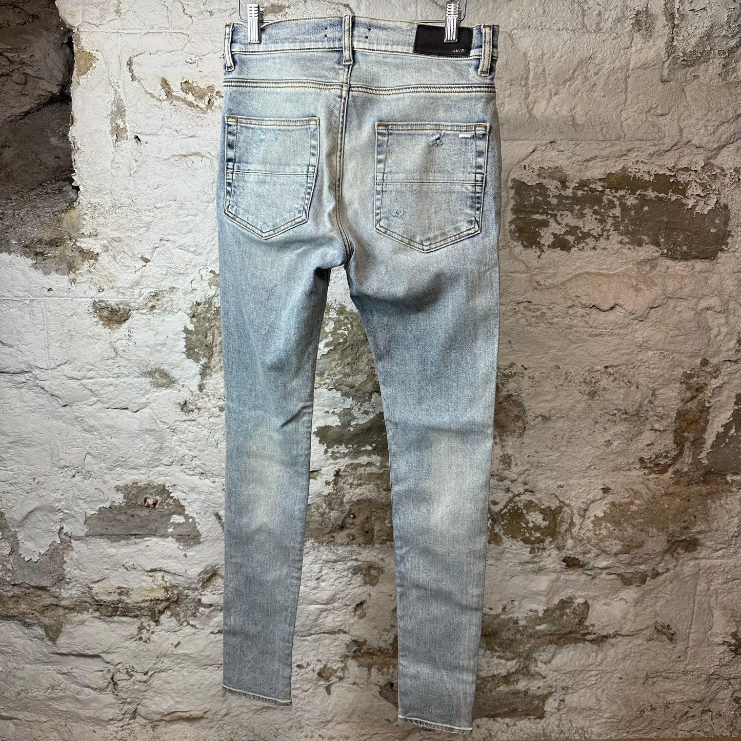 Amiri Plain Washed Blue Denim Jeans Sz 30