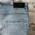 Amiri MX1 Red Navy Patch Blue Denim Jeans Sz 32