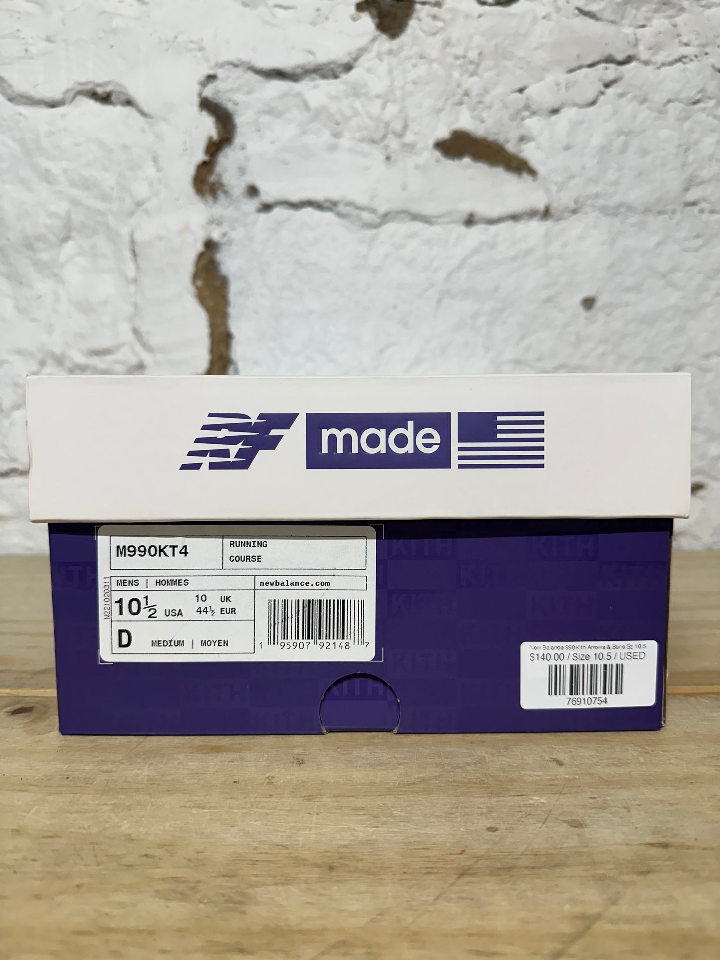 New Balance 990 Kith Arrows & Sons Sz 10.5