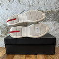 Prada Americas Cup White Patent Grey White Sneaker Sz 9
