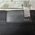 Amiri MX1 Black Leather Black Denim Jean Sz 29