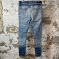 Amiri MX1 Blue Paisley Blue Denim Jeans Sz 34