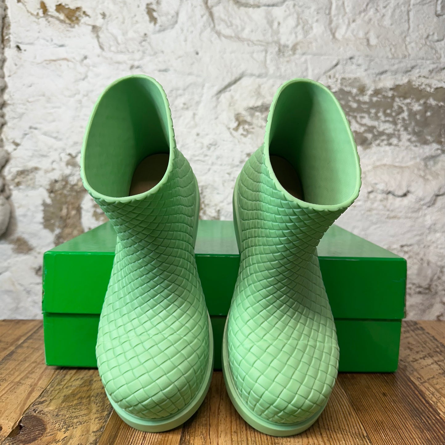Bottega Veneta Green Fireman Puddle Boot Sz 8 (41)