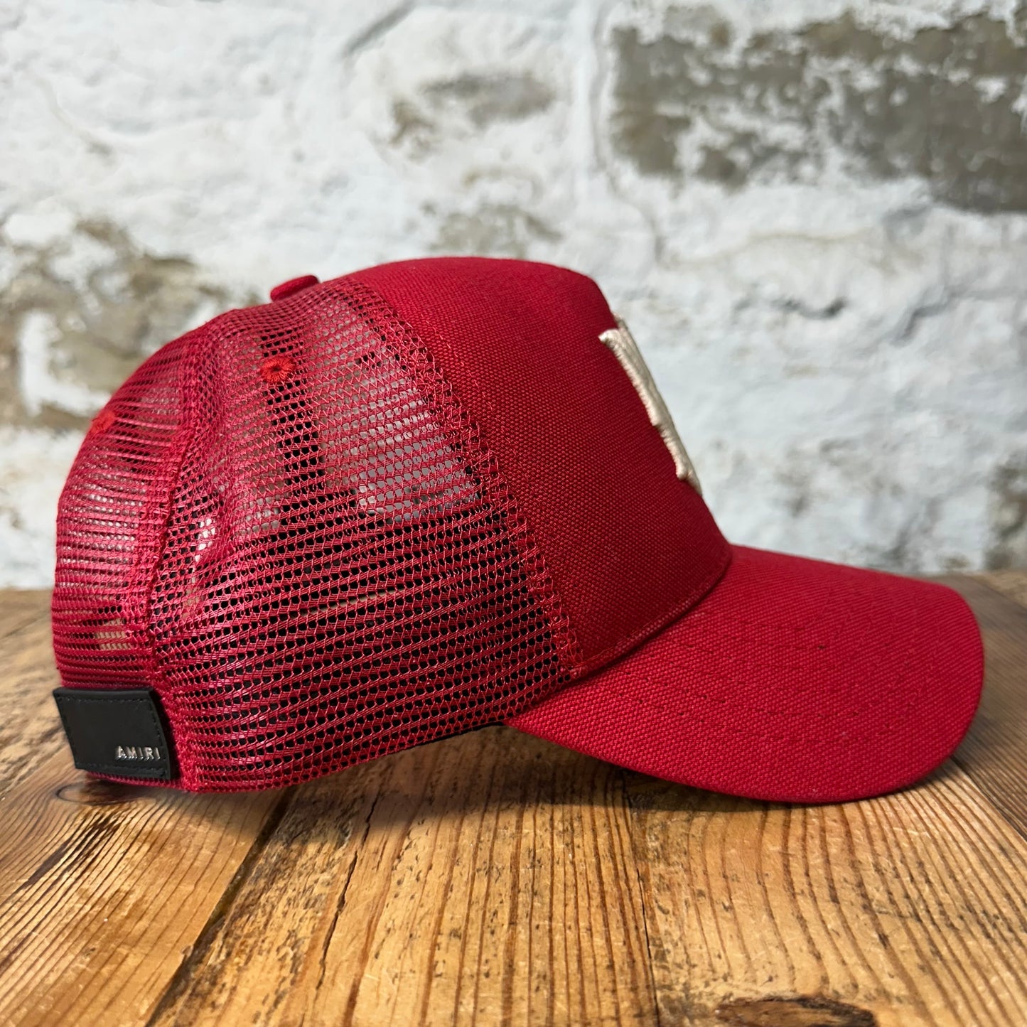 Amiri White MA Red Trucker Hat