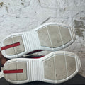 Prada Americas Cup Red Patent Grey White Sneaker Sz 8