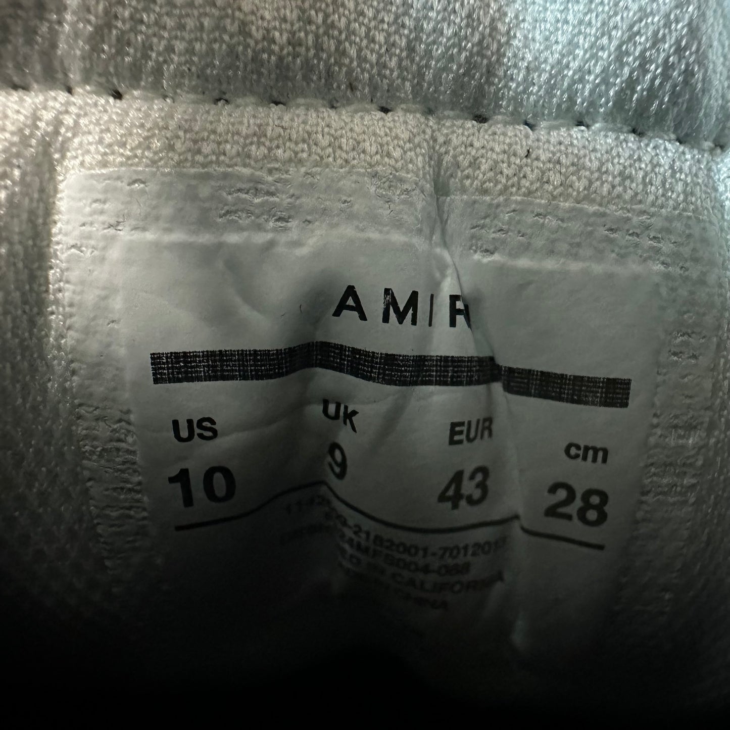 Amiri Black Skeleton White Brown Sneaker Sz 10 (43)