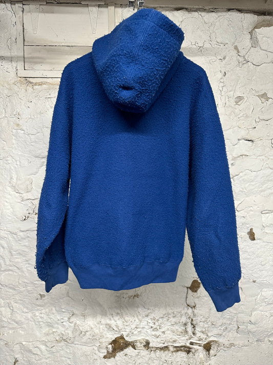 Supreme Inside Out Blue Zip Up Hoodie Sz L