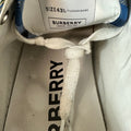 Burberry Jack Blue Plaid White Sneaker Sz 10.5 (43.5)