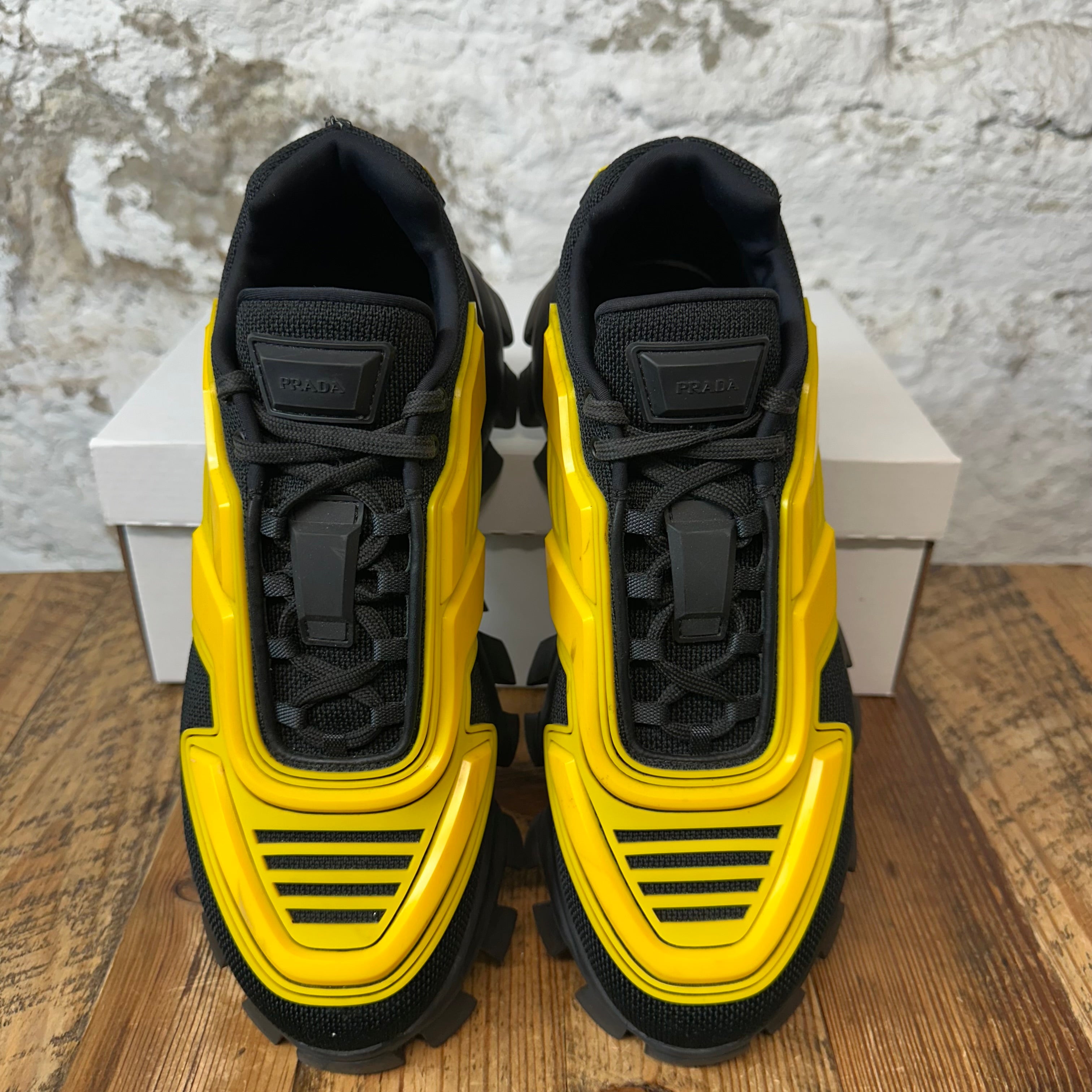 Prada Cloudbust Yellow Black Sneaker Sz 7 – The Gallery Online