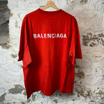 Balenciaga White Spell Red T-shirt Sz XXL