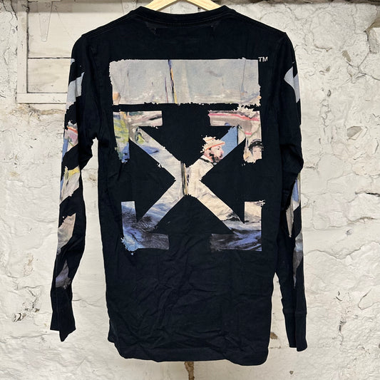 Off White Paintings Black L/S T-Shirt Sz XXS