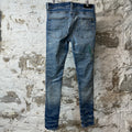 Amiri Vintage Stagger Logo Blue Denim Jeans Sz 32