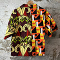 Prada Double Match Tropical Button Up Shirt Sz L