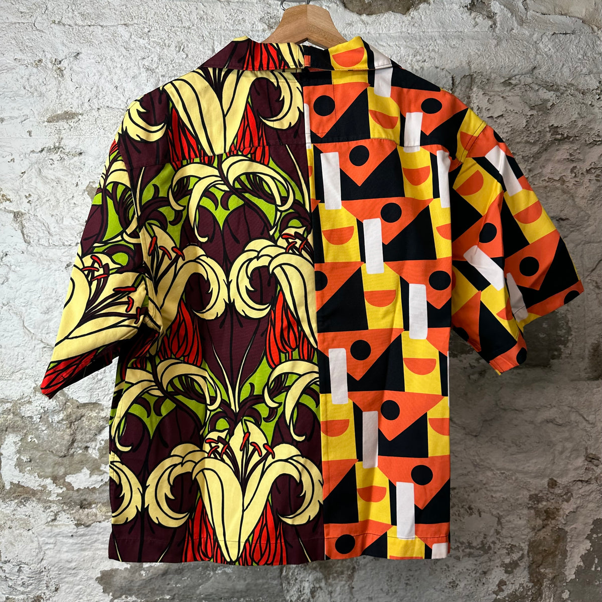 Prada Double Match Tropical Button Up Shirt Sz L