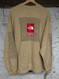 Supreme North Face Tan Crewneck Sz L