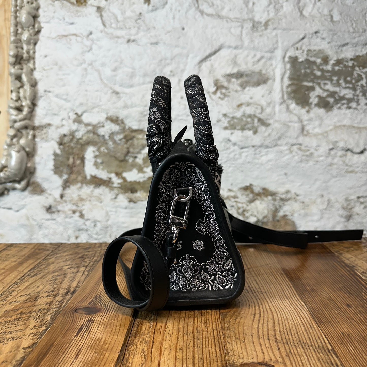 Amiri Bandana Micro Triangle Crossbody Purse