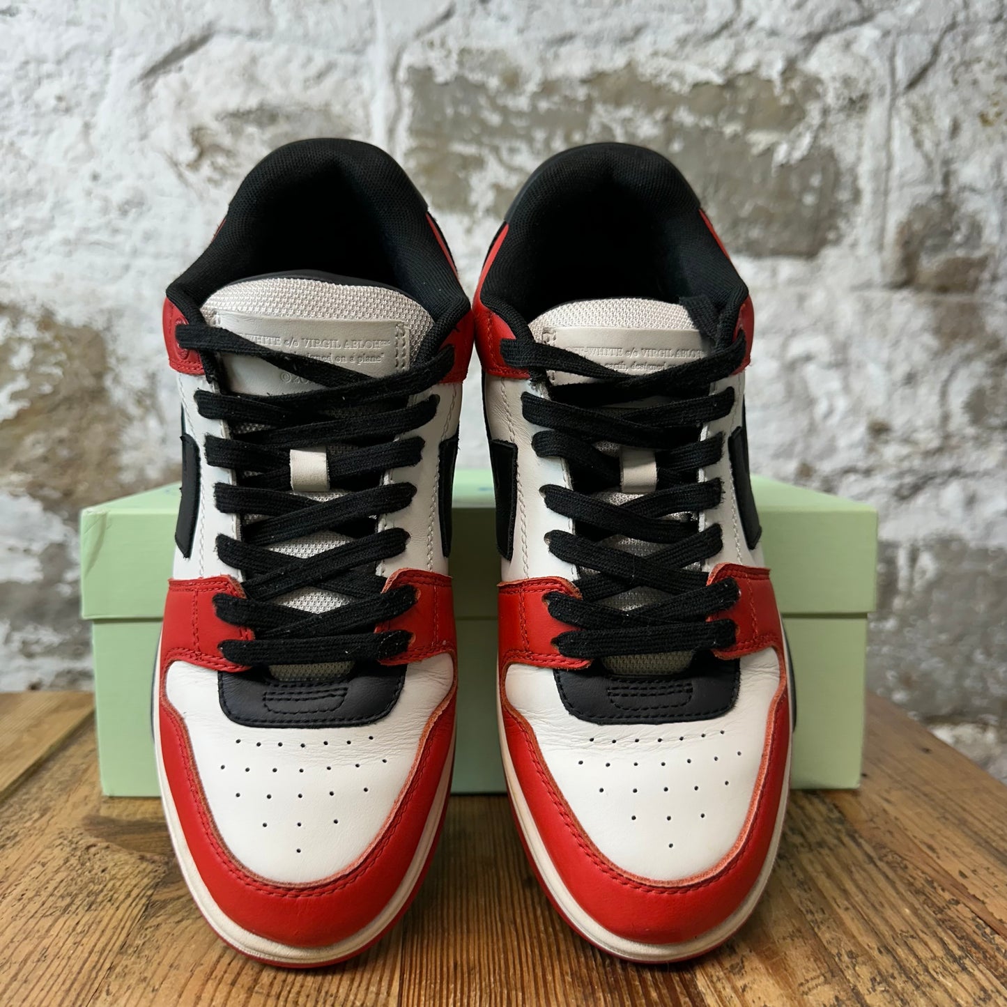 Off-White Out Of Office Black White Red Sneaker Sz 6.5 (39)