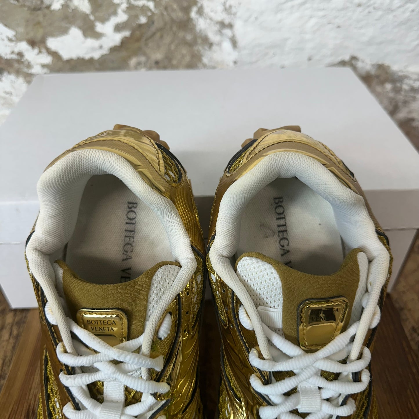 Bottega Veneta Gold Orbit Sneaker Sz 6 (38)