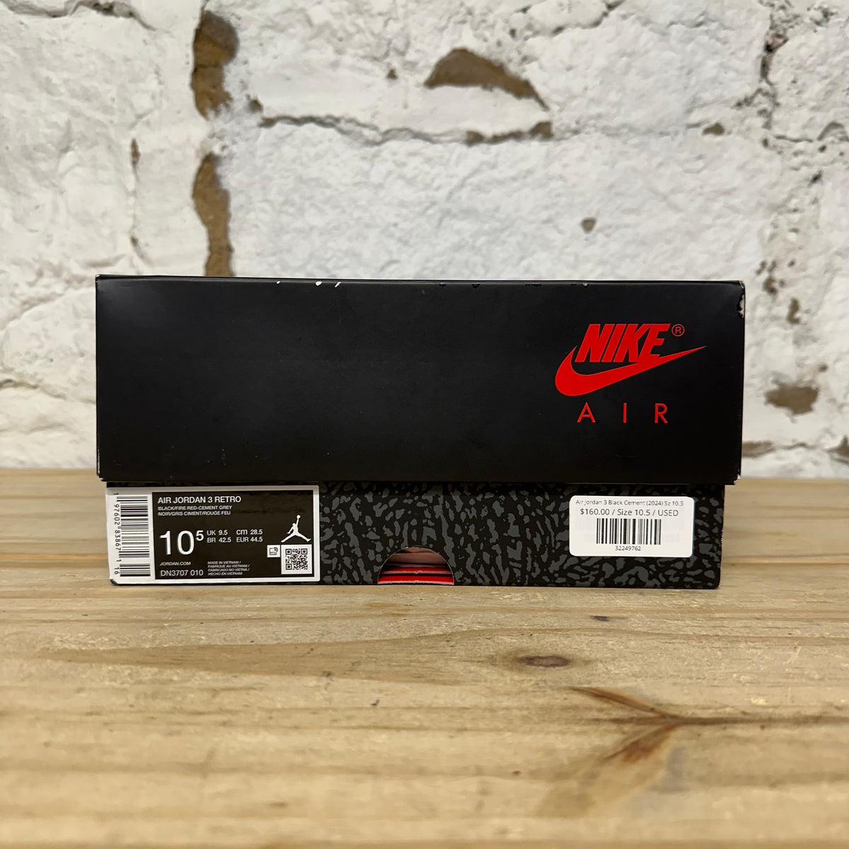 Air Jordan 3 Black Cement (2024) Sz 10.5