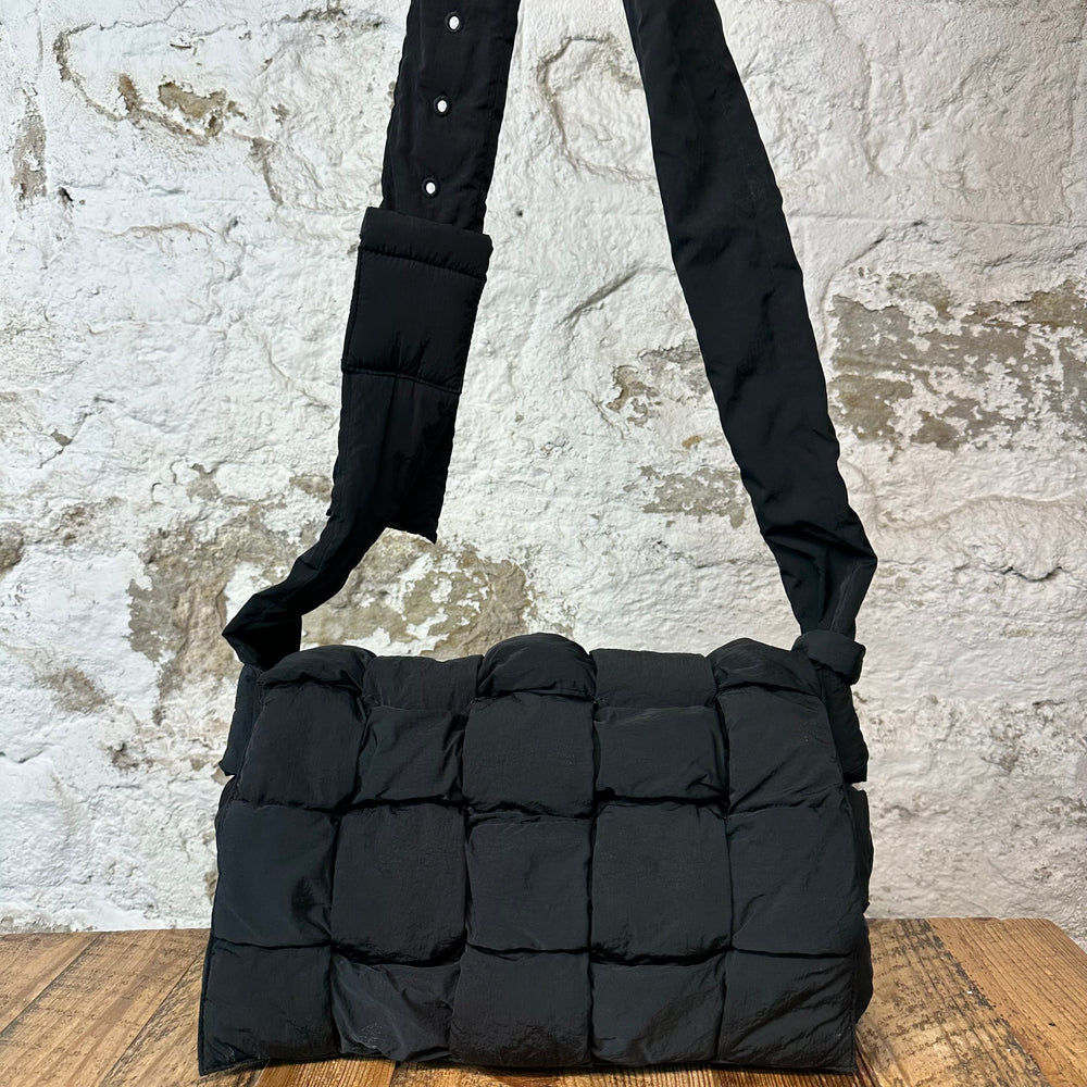 Bottega Veneta Black Padded Cassette Shoulder Bag